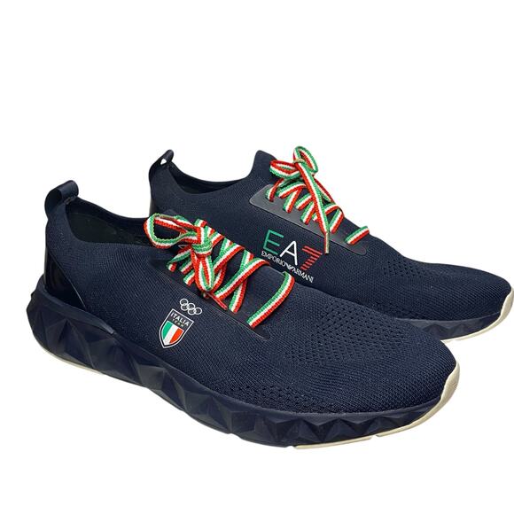 Emporio Armani 13.5 Ea7 Italia Olympic Team Sneakers In Tokyo Navy Tennis Shoes main image 9